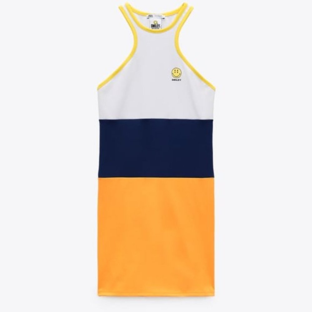 ZARA Smiley Happy Collection Racerback Dress